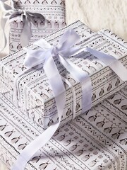 Fairsle Penguins Standard Width, 15m Christmas Wrapping Paper - Image 1 of 4