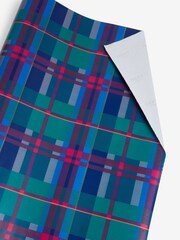 Blue Check Standard Width, 15m Christmas Wrapping Paper - Image 3 of 4