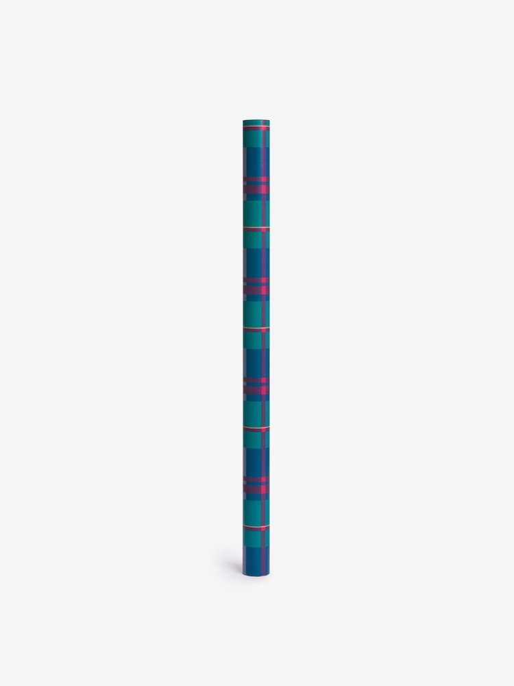Blue Check Standard Width, 15m Christmas Wrapping Paper - Image 4 of 4