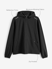 Noir - Standard - Veste zippée Active Gym - Image 4 of 10