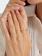 Katie Loxton Gold Tone Amulet Waterproof Skinny Ring - Image 3 of 3