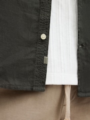 AllSaints Black Cypress 100% Linen Shirt - Image 6 of 7