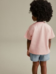Pink Cats Short Sleeve 100% Cotton T-Shirt (6mths-7yrs) - Image 3 of 6