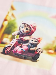 Pink Cats Short Sleeve 100% Cotton T-Shirt (6mths-7yrs) - Image 6 of 6
