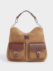 OSPREY LONDON The Vagabond Italian Suede Brown Bag - Image 1 of 5