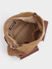 OSPREY LONDON The Vagabond Italian Suede Brown Bag - Image 2 of 5