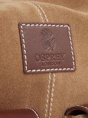 OSPREY LONDON The Vagabond Italian Suede Brown Bag - Image 4 of 5