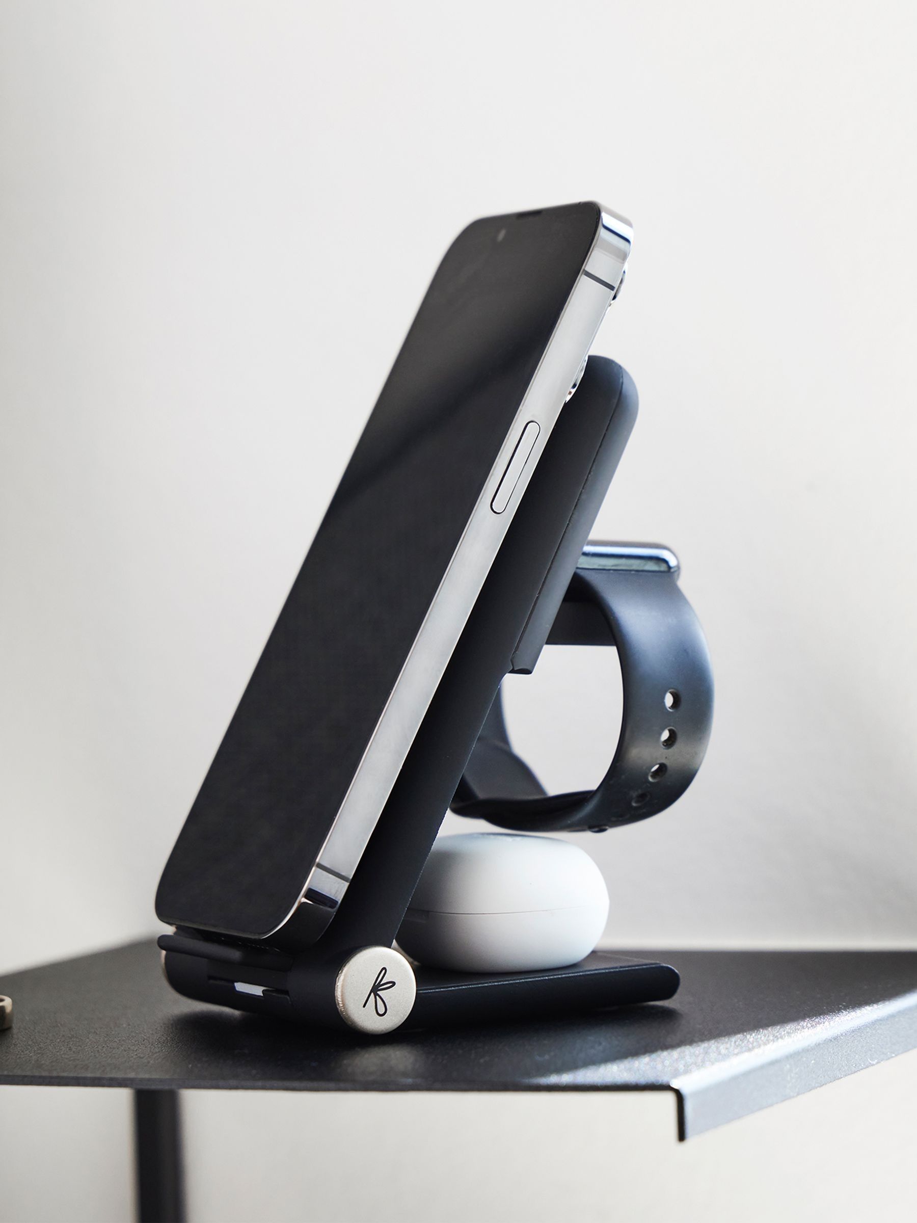 Kreafunk Unisex Black Recharge+ Qi Wireless Charger 15W + 3W + 2W - Image 1