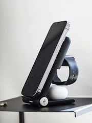 Kreafunk Black reCHARGE+ Qi Wireless Charger 15W + 3W + 2W - Image 1 of 4