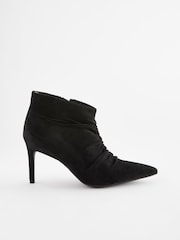 Black Forever Comfort® Point Toe Ruched Ankle Boots - Image 2 of 5