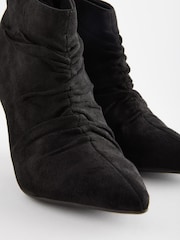 Black Forever Comfort® Point Toe Ruched Ankle Boots - Image 4 of 5