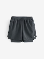 Slate Grey 2-In-1 Training Shorts - Image 5 of 8