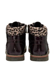 Lotus Purple Patent Lace-Up Ankle Boots - Image 3 of 4