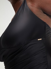 Speedo Black Womens Shaping V-Neck 1 Piece Swimsuit - Image 6 of 7
