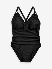 Speedo Black Womens Shaping V-Neck 1 Piece Swimsuit - Image 7 of 7