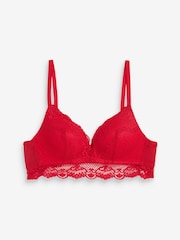 Red Pad Non Wire Lace Bra - Image 1 of 1
