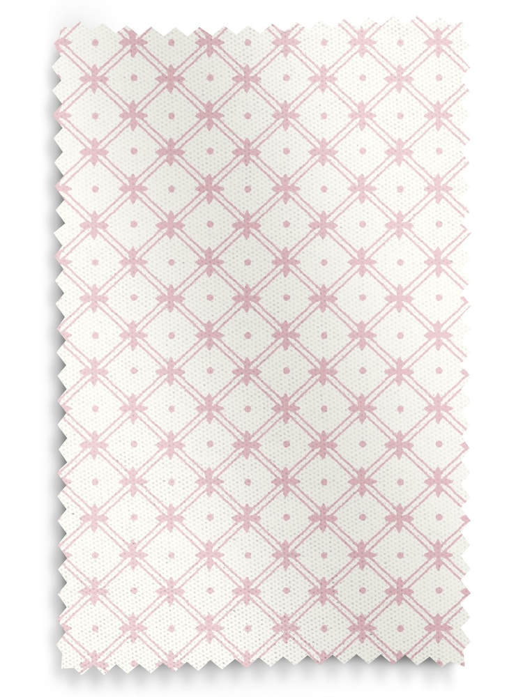Laura Ashley Coral Pink Wickerwork Made to Measure Roman 100% Cotton Blinds - Image 6 of 6