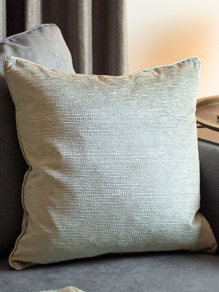 Riva Paoletti Champagne Cream Stella Embossed Polyester Filled Cushion - Image 1 of 3
