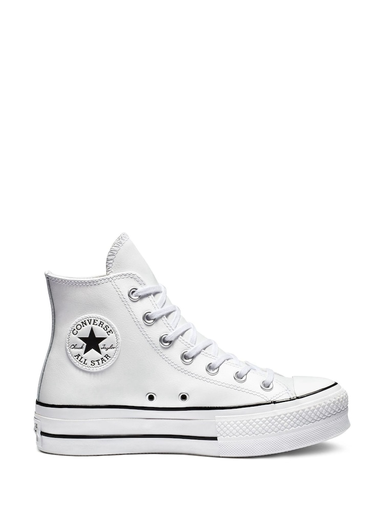 Белый - Высокие кожаные кеды Converse Chuck Taylor - Image 1 of 4