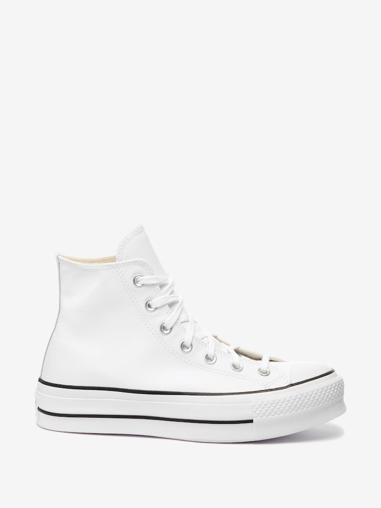 Белый - Высокие кожаные кеды Converse Chuck Taylor - Image 2 of 4