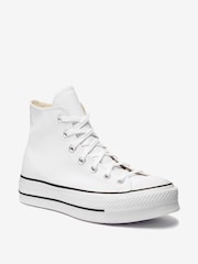 Белый - Высокие кожаные кеды Converse Chuck Taylor - Image 3 of 4