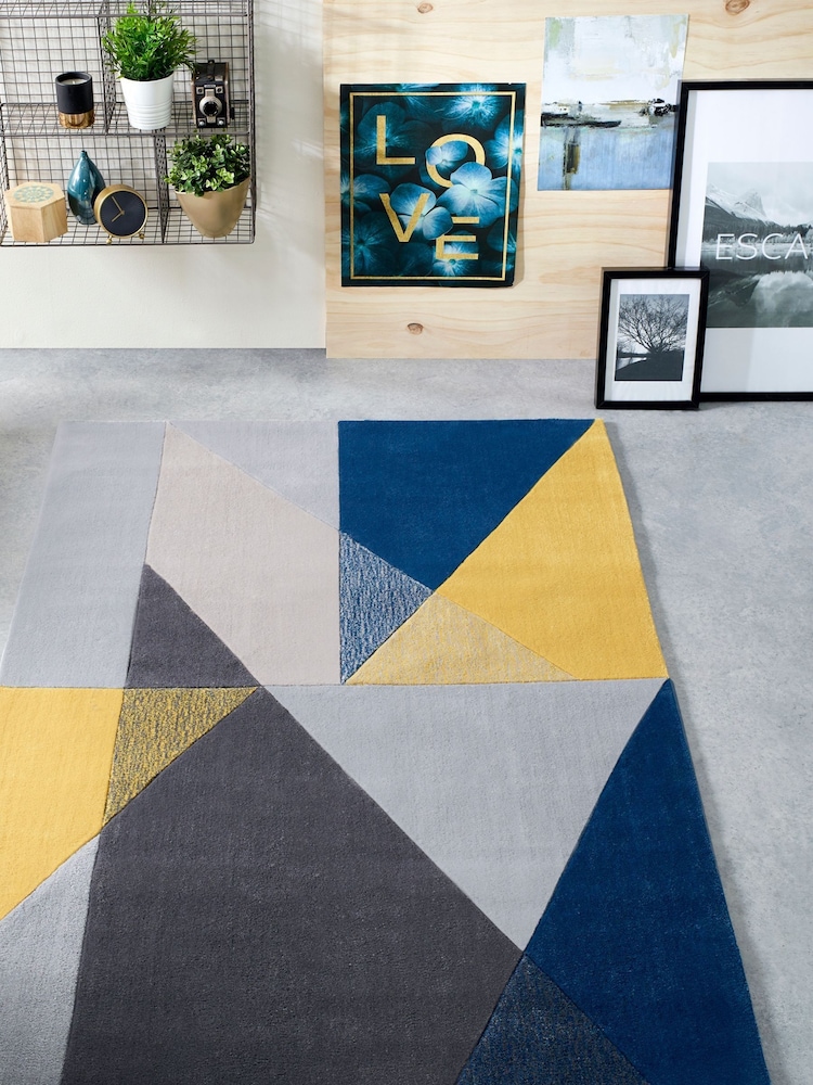 Origins Blue Trio Multi Bold Rug - Image 1 of 4