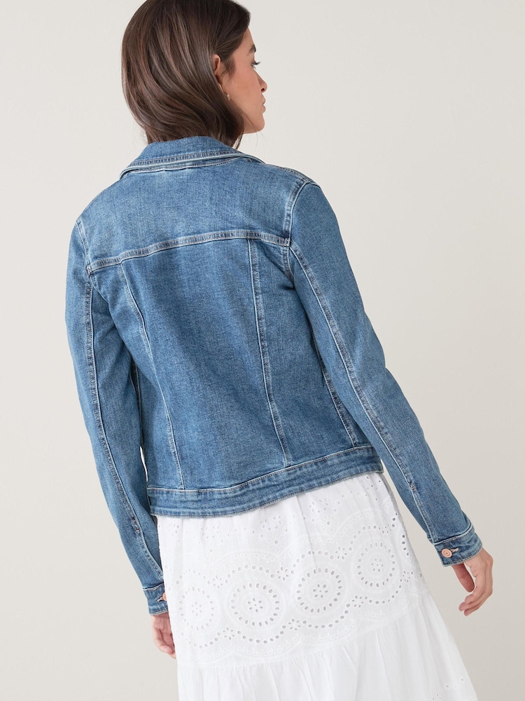 Mid Blue Denim Jacket - Image 2 of 6 Mid Blue Denim Jacket - Image 2 of 6
