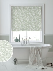 Laura Ashley Hedgerow Green Rye Made to Measure 100% Cotton Roman Blinds - Image 1 of 6