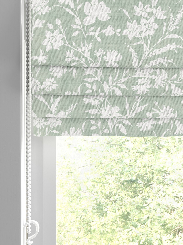 Laura Ashley Hedgerow Green Rye Made to Measure 100% Cotton Roman Blinds - Image 2 of 6