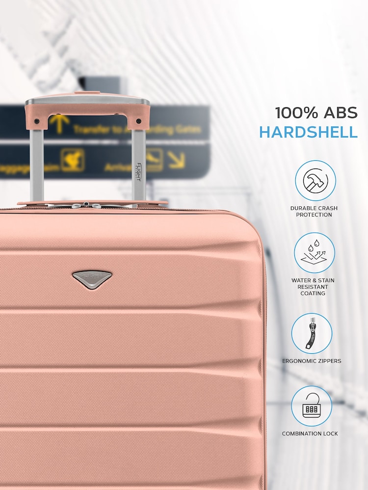 Flight Knight 56x45x25cm EasyJet Overhead 4 Wheel ABS Hard Case Cabin Carry On Hand Luggage - Image 2 of 7
