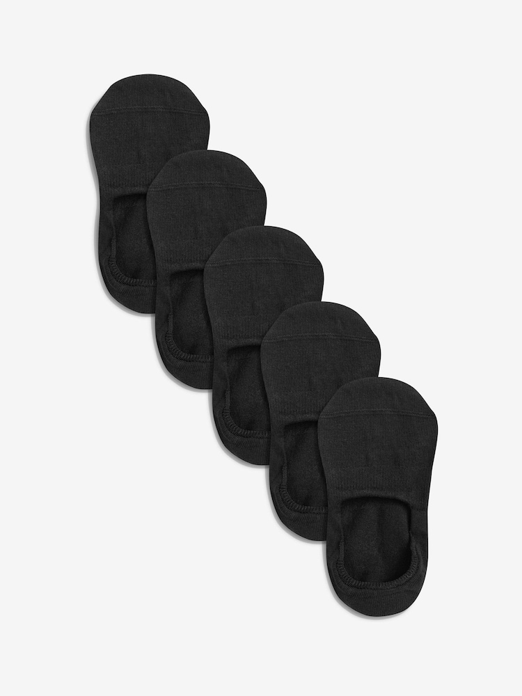 Black Invisible Trainer Socks Five Pack - Image 1 of 2 Black Invisible Trainer Socks Five Pack - Image 1 of 2