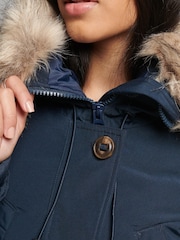 Superdry Blue Rookie Down Parka Coat - Image 3 of 4