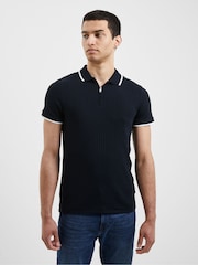 French Connection Blue Needle 100% Cotton Polo Shirt - Image 1 of 4