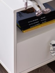 White Spaceman Kids Bedside Table - Image 2 of 7