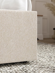 Natural Oyster Casual Boucle Matson Upholstered Ottoman Storage Bed Frame - Image 5 of 9