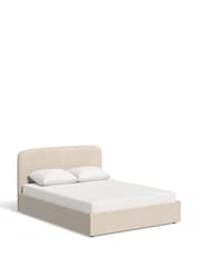 Natural Oyster Casual Boucle Matson Upholstered Ottoman Storage Bed Frame - Image 6 of 9