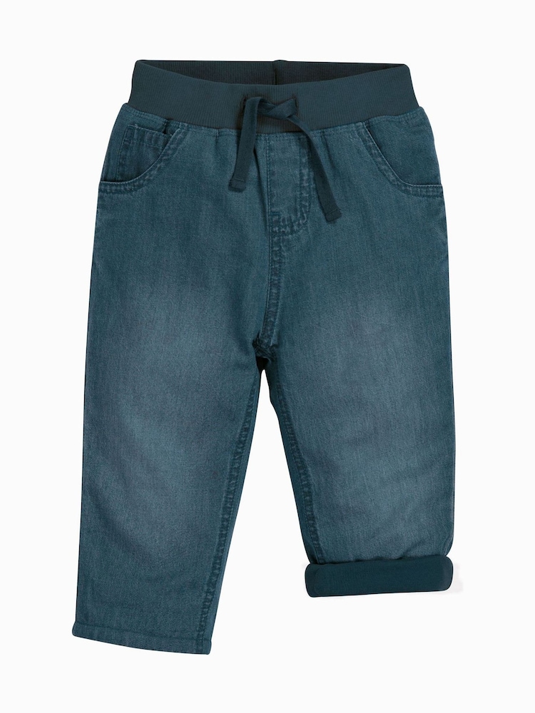 Vaqueros azules de cambray con forro ligero y suave de algodón orgánico de Frugi - Imagen 1 de 2