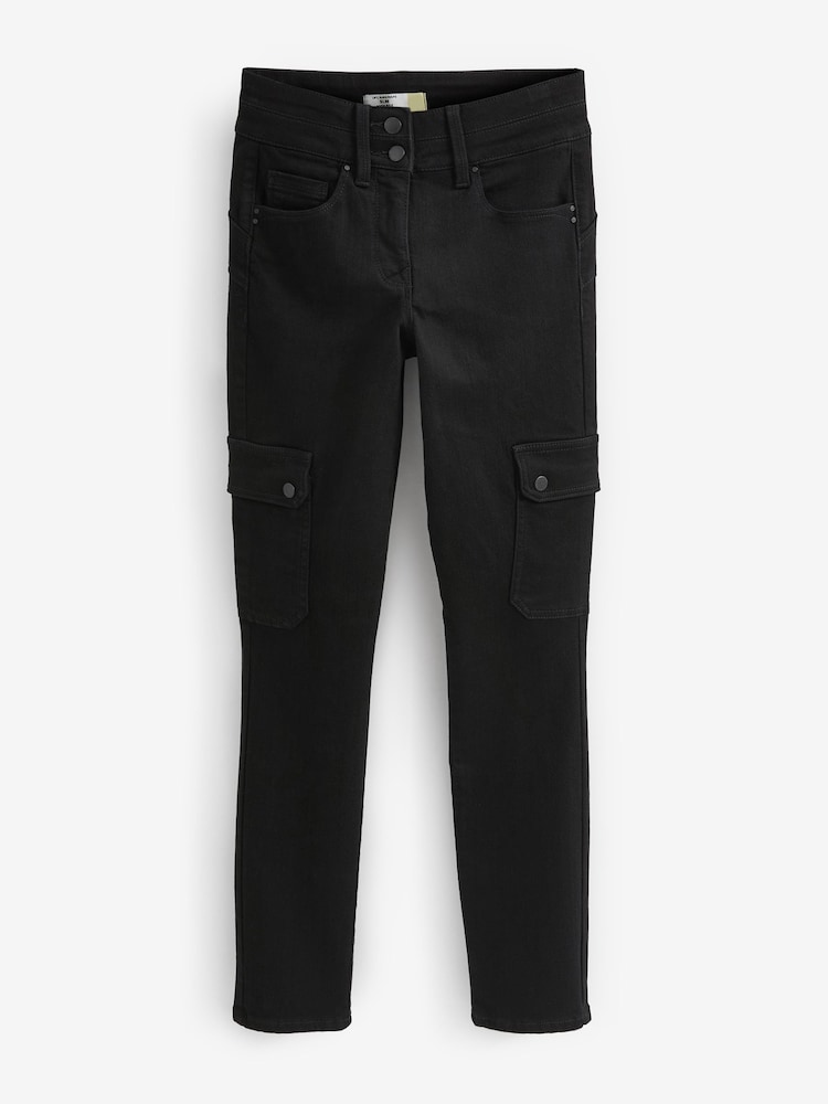 Black Lift, Slim And Shape Slim Cargo Jeans - Image 6 of 7