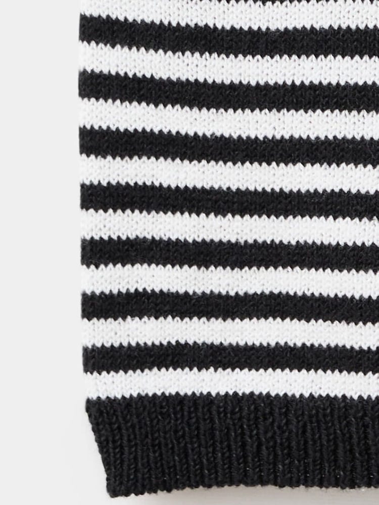 Mango Black Stripe Kitted T-Shirt - Image 7 of 7 Mango Black Stripe Kitted T-Shirt - Image 7 of 7