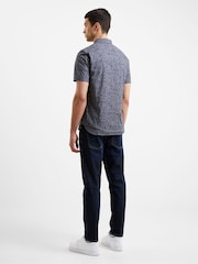 French Connection Grey 100% Cotton Geo Floral Short Sleeve Shirt - Image 2 of 4