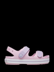 Crocs Pink Kids Crocband Cruiser Sandals - Image 1 of 5