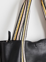 Oliver Bonas Black Stripe Emma Tote Bag - Image 4 of 5