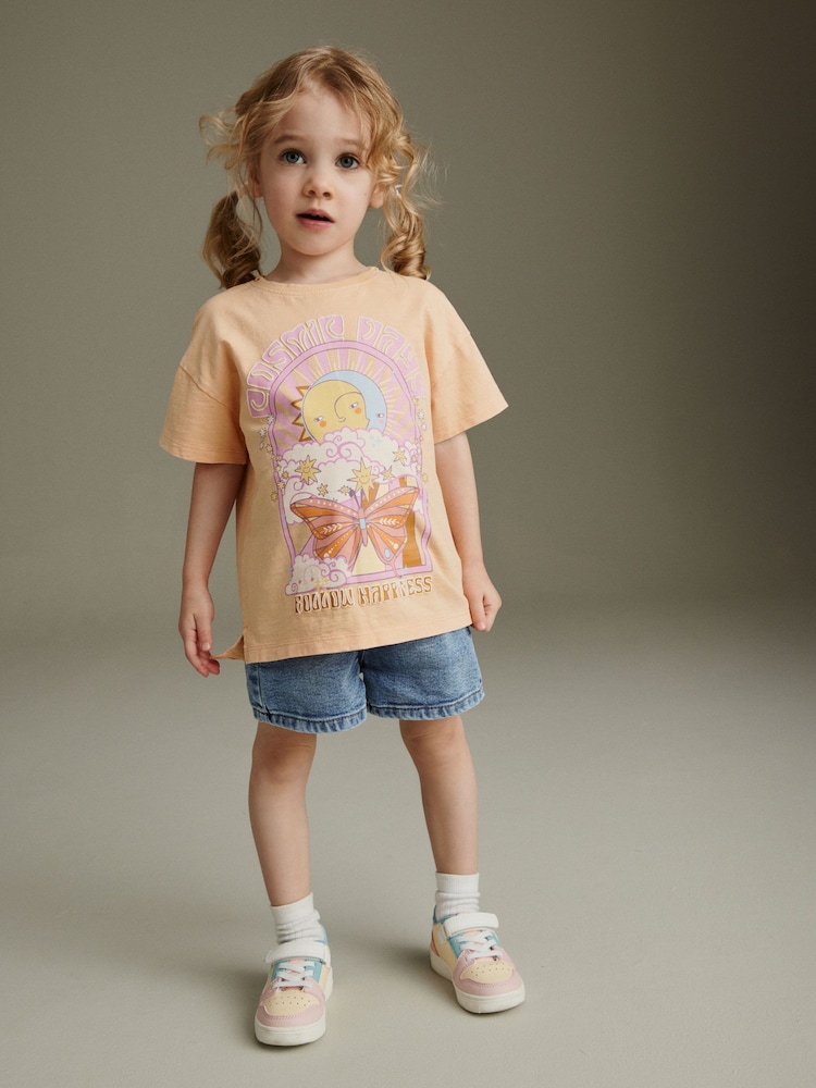 Orange Butterfly Short Sleeve T-Shirt (3mths-7yrs) - Image 2 of 7