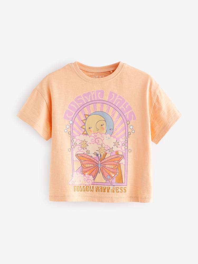 Orange Butterfly Short Sleeve T-Shirt (3mths-7yrs) - Image 5 of 7