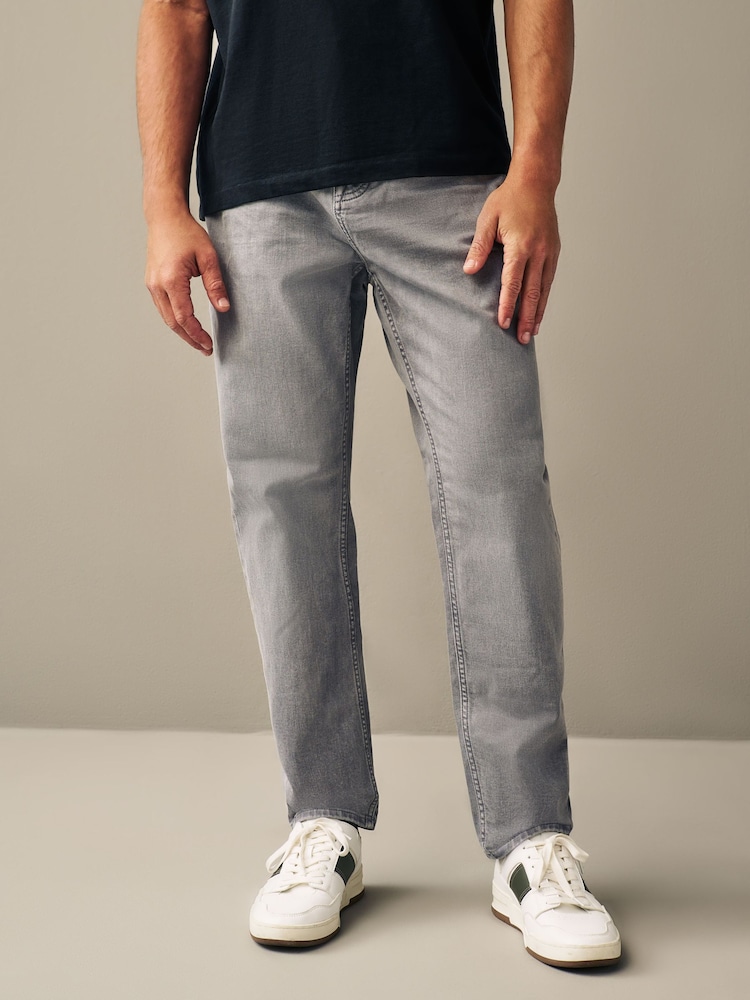 Grey Light Regular Fit Overdyed Denim Jeans - Image 1 of 12
