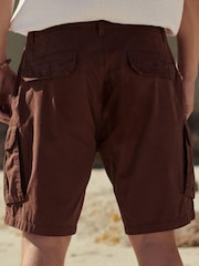 Rust Brown Cotton Cargo Shorts - Image 3 of 7