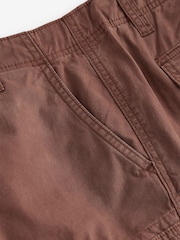 Rust Brown Cotton Cargo Shorts - Image 5 of 7