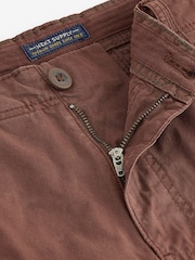 Rust Brown Cotton Cargo Shorts - Image 6 of 7