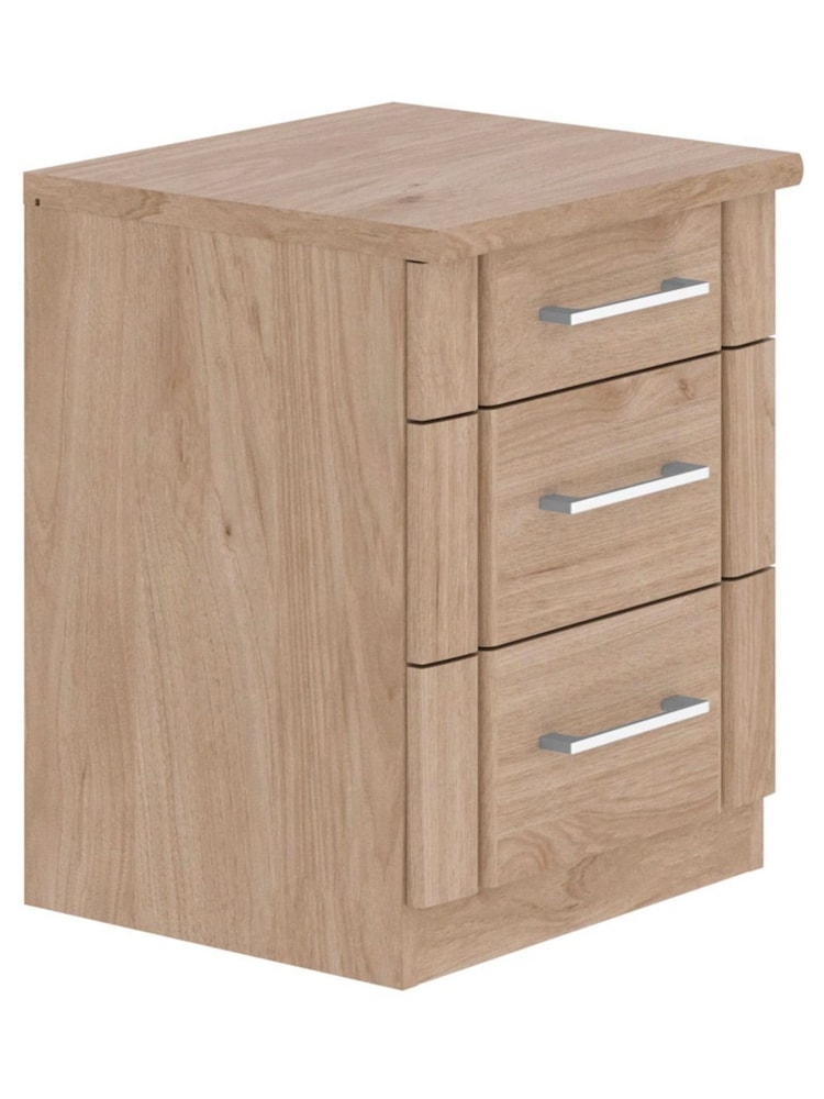 Wiemann Holm Oak Torquay 3 Drawer Bedside Table - Image 1 of 2