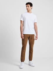 French Connection Natural 100% Cotton Cargo Trousers - Image 2 of 4